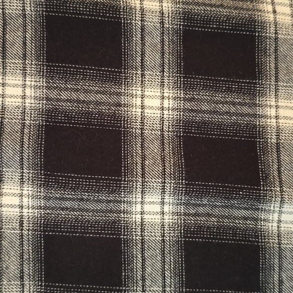 ARIZONA JEAN CO MENS BIG & TALL BLACK AND WHITE PLAID HOODED FLANNEL SHIRT 2XLT - Picture 15 of 15